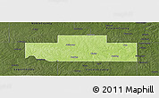 Physical Panoramic Map of Payne County, darken