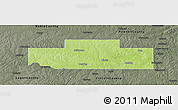 Physical Panoramic Map of Payne County, darken, semi-desaturated