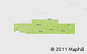 Physical Panoramic Map of Payne County, single color outside