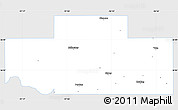 Silver Style Simple Map of Payne County, single color outside