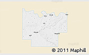 Classic Style 3D Map of Pontotoc County, single color outside