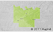 Physical 3D Map of Pontotoc County, lighten, desaturated