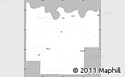 Gray Simple Map of Pontotoc County, single color outside