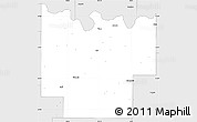 Silver Style Simple Map of Pontotoc County