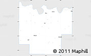 Silver Style Simple Map of Pontotoc County, single color outside