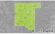 Physical 3D Map of Rogers County, desaturated