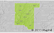 Physical 3D Map of Rogers County, lighten, desaturated