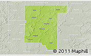Physical 3D Map of Rogers County, lighten, semi-desaturated