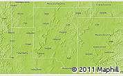 Physical 3D Map of Rogers County