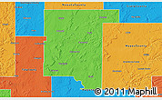Political 3D Map of Rogers County