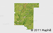 Satellite 3D Map of Rogers County, single color outside