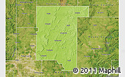 Physical Map of Rogers County, satellite outside