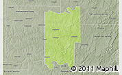 Physical 3D Map of Seminole County, semi-desaturated