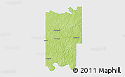 Physical 3D Map of Seminole County, single color outside