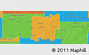 Political Panoramic Map of Seminole County