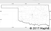 Blank Simple Map of Oklahoma, cropped outside, no labels