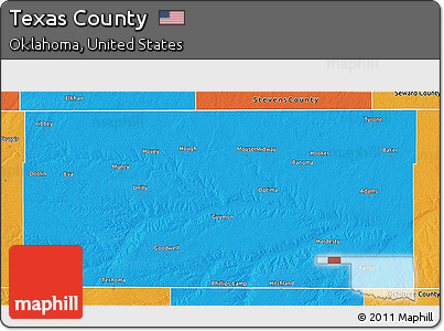 Political 3D Map of Texas County