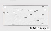 Silver Style 3D Map of Texas County, single color outside