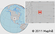 Gray Location Map of Texas County, hill shading
