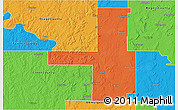 Political 3D Map of Tulsa County
