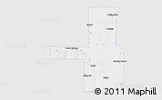 Silver Style 3D Map of Tulsa County, single color outside