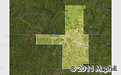 Satellite Map of Tulsa County, darken