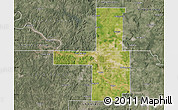 Satellite Map of Tulsa County, semi-desaturated