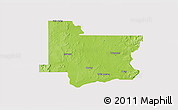 Physical 3D Map of Wagoner County, cropped outside