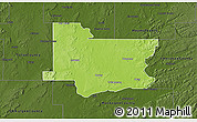 Physical 3D Map of Wagoner County, darken
