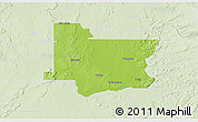 Physical 3D Map of Wagoner County, lighten