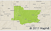 Physical 3D Map of Wagoner County, shaded relief outside