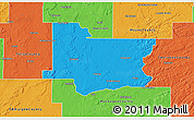 Political 3D Map of Wagoner County