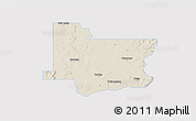 Shaded Relief 3D Map of Wagoner County, single color outside