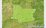 Physical Map of Wagoner County, satellite outside