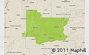 Physical Map of Wagoner County, shaded relief outside