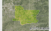 Satellite Map of Wagoner County, semi-desaturated