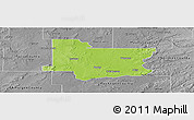 Physical Panoramic Map of Wagoner County, desaturated