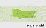 Physical Panoramic Map of Wagoner County, lighten