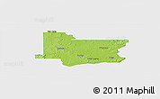 Physical Panoramic Map of Wagoner County, single color outside