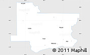 Silver Style Simple Map of Wagoner County, single color outside