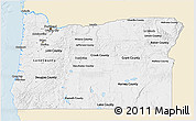 Classic Style 3D Map of Oregon, single color outside
