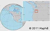 Gray Location Map of ZIP code 97030