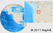 Shaded Relief Location Map of ZIP code 97030