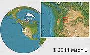 Satellite Location Map of ZIP code 97058