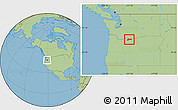 Savanna Style Location Map of ZIP code 97058