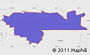 Political Simple Map of ZIP code 97080, single color outside, borders and labels