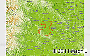 Physical Map of ZIP code 97123