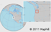 Gray Location Map of ZIP code 97124