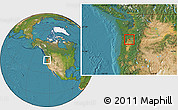Satellite Location Map of ZIP code 97124