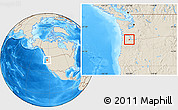 Shaded Relief Location Map of ZIP code 97124